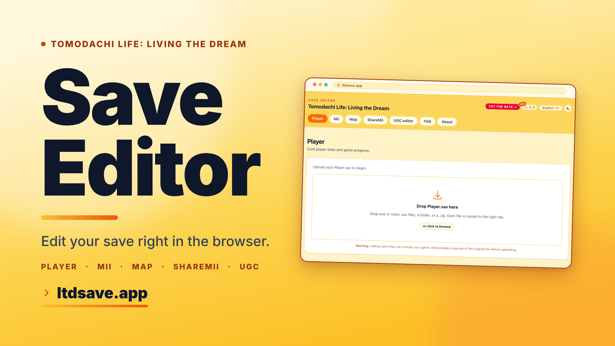 Edit And Save File Player save - LTD Save Editor
